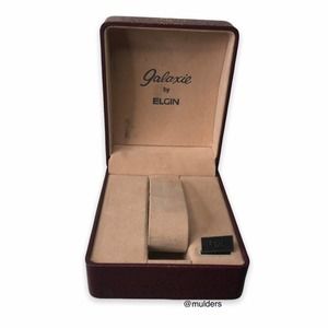 Vintage Galaxie by Elgin Ladies Original Watch Display Storage Box Case